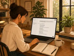 Wedding vendor reviewing AI-assisted search results for local vendor recommendations